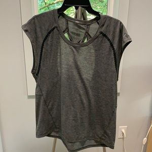 Lululemon gray twist workout top size 8